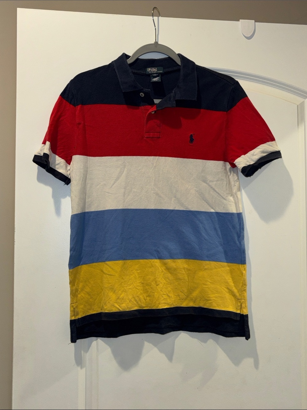 Polo by Ralph Lauren Multicolor Striped Polo - Red/White/Blue/Yellow/Black